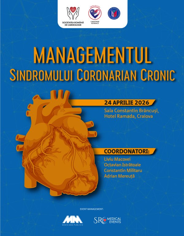 CURS Managementul sindromului coronarian cronic – 24 aprilie, Craiova